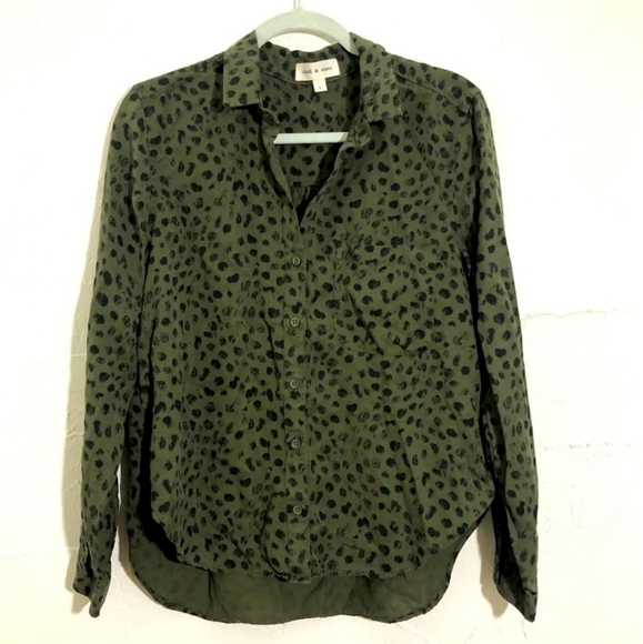 Cloth and Stone Leopard Print Button up Shirt - Picture 2 of 4
